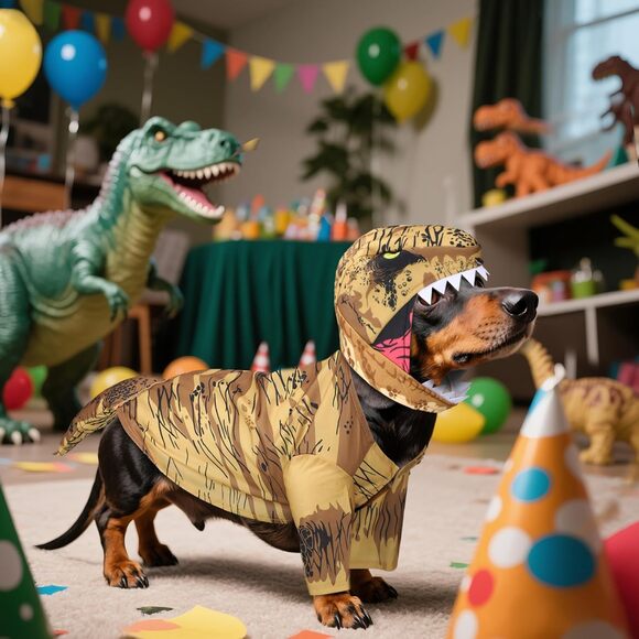 T Rex Dinosaur Dog Costume Medium Pet Halloween Outfit for Cats and Dogs - Picture 6 of 7